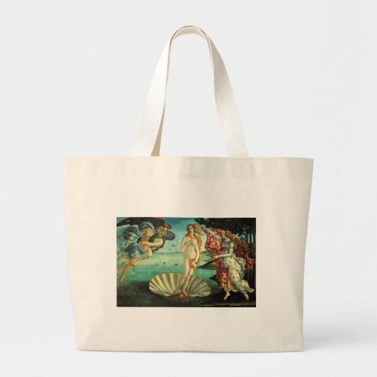 Die Geburt der Venus von Sandro Botticelli Jumbo Stoffbeutel (Vorne)