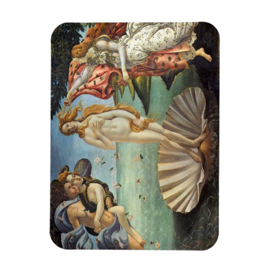 Die Geburt der Venus von Sandro Botticelli Magnet (Vertikal)