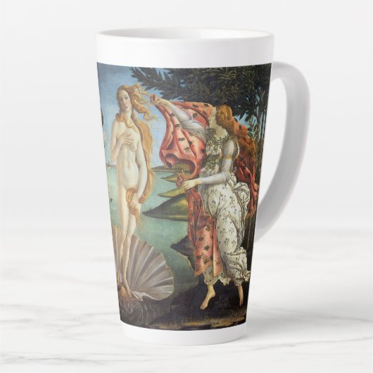 Die Geburt der Venus von Sandro Botticelli Milchtasse (Rechte Ecke)
