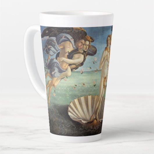 Die Geburt der Venus von Sandro Botticelli Milchtasse (Linke Ecke)