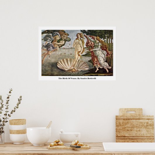 Die Geburt der Venus. von Sandro Botticelli Poster (Küche)