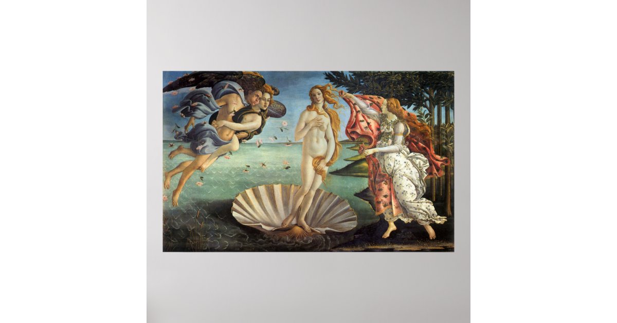 Die Geburt der Venus von Sandro Botticelli Poster | Zazzle.de