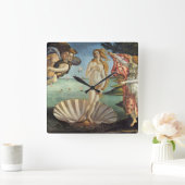 Die Geburt der Venus von Sandro Botticelli Quadratische Wanduhr (Zuhause)