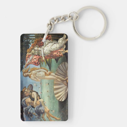 Die Geburt der Venus von Sandro Botticelli Schlüsselanhänger (Rückseite)