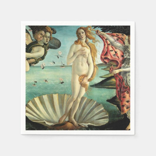 Die Geburt der Venus von Sandro Botticelli Serviette (Vorderseite)