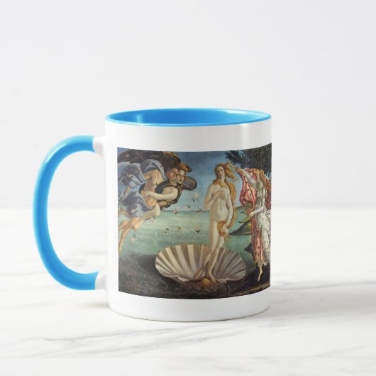 Die Geburt der Venus von Sandro Botticelli Tasse (Links)