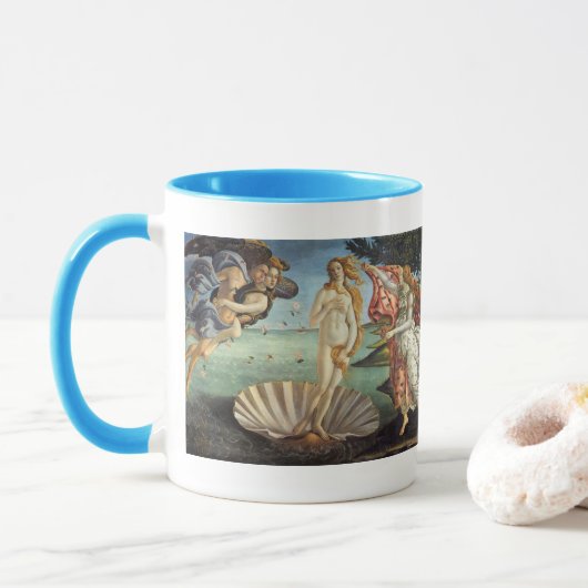Die Geburt der Venus von Sandro Botticelli Tasse (Mit Donut)