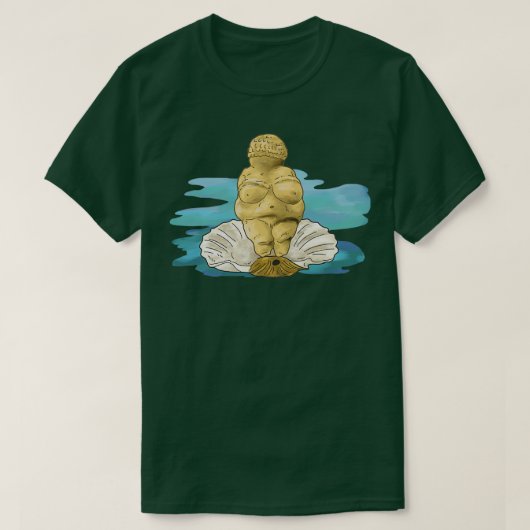 Die Geburt der Venus von Willendorf T-Shirt (Design vorne)