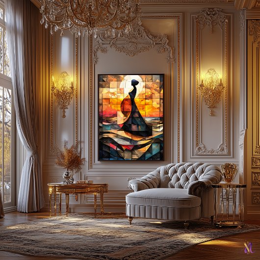 Die Geburt der verkleideten Glaskunst der Venus Leinwanddruck