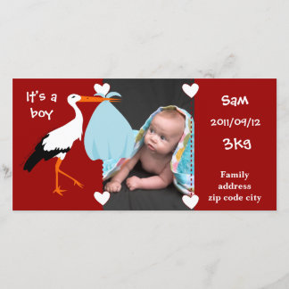 Die Geburt des Cigogne It's a boy Ankündigung