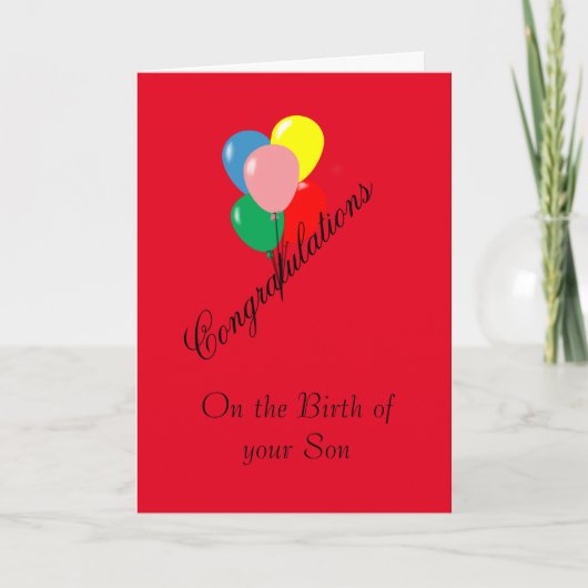 Die Geburt des Glückwunsch-Sohns Karte (Vorderseite)