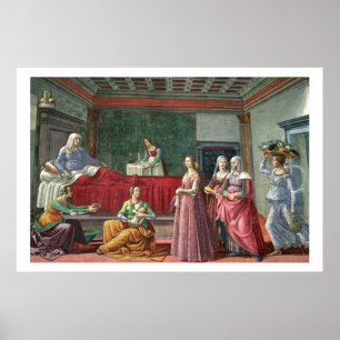 Die Geburt des Johannes des Täufer (Fresko) (siehe Poster