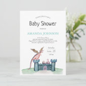 Die Geburt eines kleinen Drachen Einladung (Stehend Vorderseite)