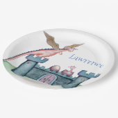 Die Geburt eines kleinen Drachen Pappteller (Schrägansicht)