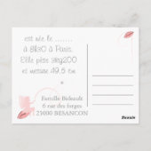 Die Geburt eines Rosenstern-Stern Postkarte (Rückseite)