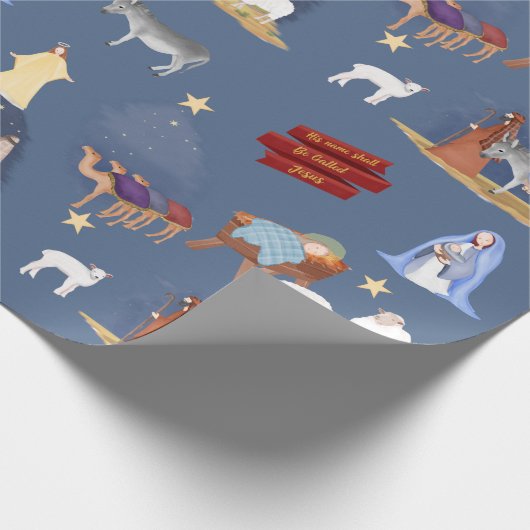 Die Geburt in Aquarellfarben Geschenkpapier (Ecke)