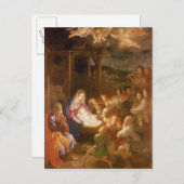 Die Geburt in der Nacht, 1640 Postkarte (Vorne/Hinten)