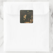 Die Geburt in der Nacht Quadratischer Aufkleber (Tasche)