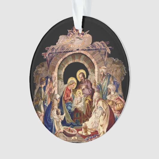 Die Geburt Jesu Akryllischen Ornaments Ornament (Vorderseite)