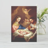 Die Geburt Jesu Christi Dankeskarte (Stehend Vorderseite)