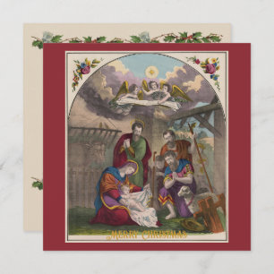 Die Geburt Jesu Christi-Flachkarte Feiertagskarte