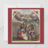 Die Geburt Jesu Christi-Flachkarte Feiertagskarte (Vorderseite)