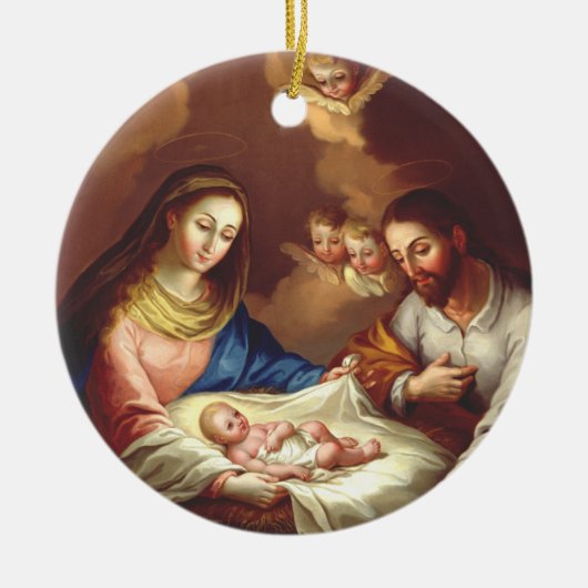 Die Geburt Jesu Christi Keramik Ornament (Vorne)