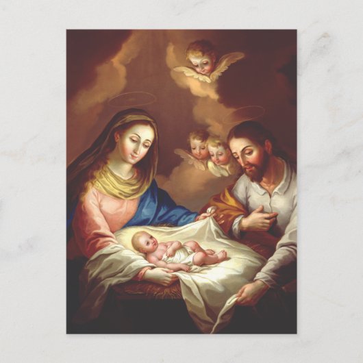 Die Geburt Jesu Christi Postkarte (Vorderseite)