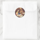 Die Geburt Jesu Christi Runder Aufkleber (Tasche)