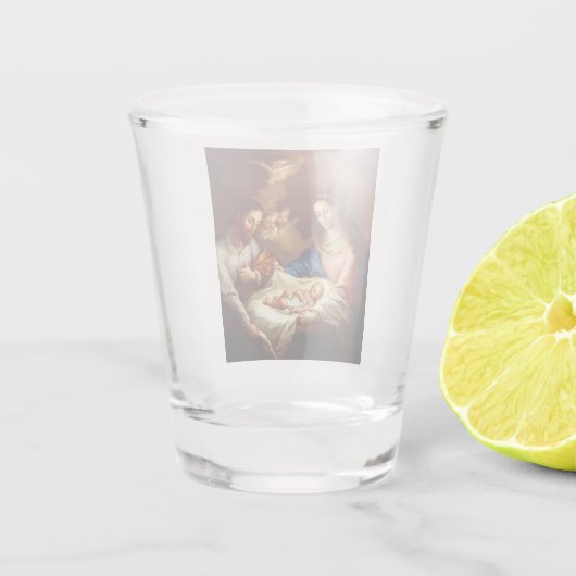 Die Geburt Jesu Christi Schnapsglas (Rückseite)