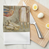 Die Geburt Jesu Christi von Giotto Geschirrtuch (Viertel Falte)