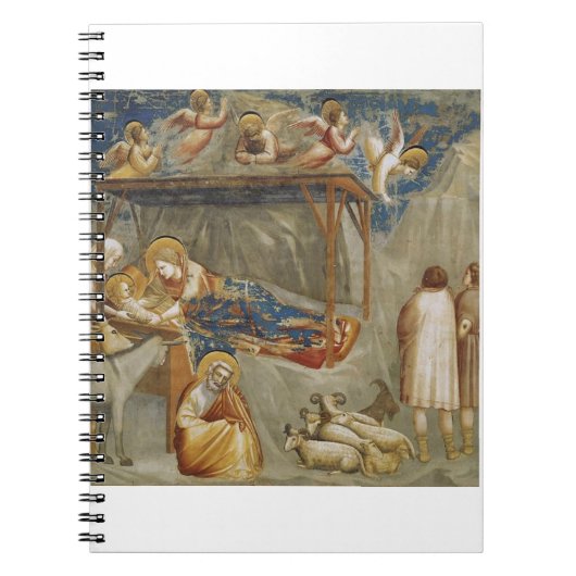 Die Geburt Jesu Christi von Giotto Notizblock (Vorderseite)
