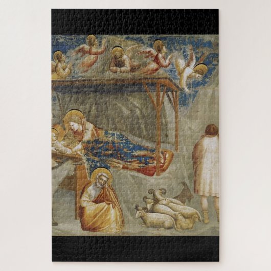 Die Geburt Jesu Christi von Giotto Puzzle (Vertikal)