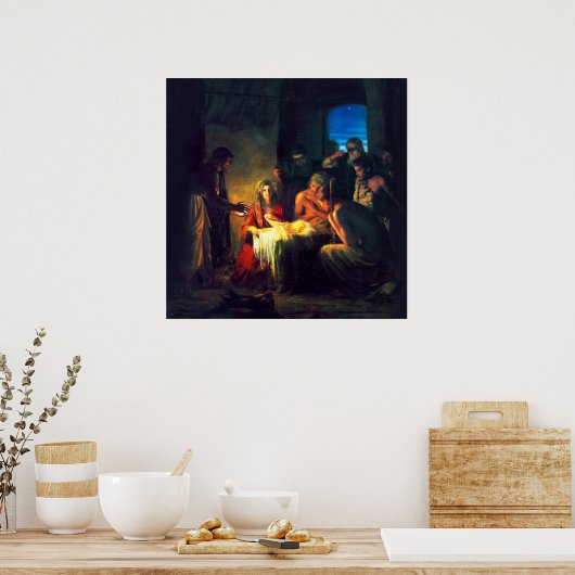 Die Geburt Jesu durch Carl Bloch Poster (Küche)