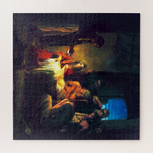 Die Geburt Jesu durch Carl Bloch Puzzle (Horizontal)