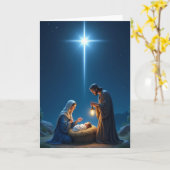 Die Geburt Jesu Karte (Gelbe Blume)