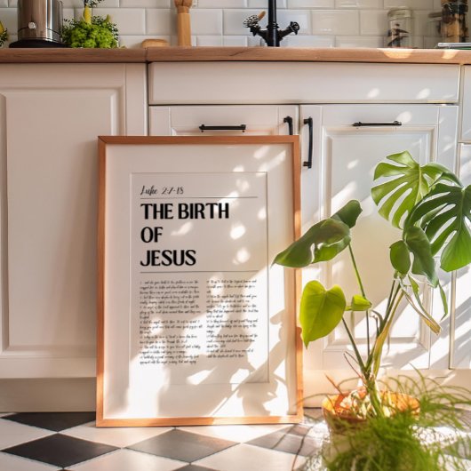 Die Geburt Jesu Lukas 2:7-18 Poster