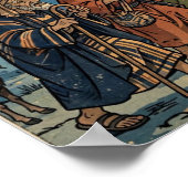 Die Geburt Jesu — Ukiyo-e Poster (Ecke)