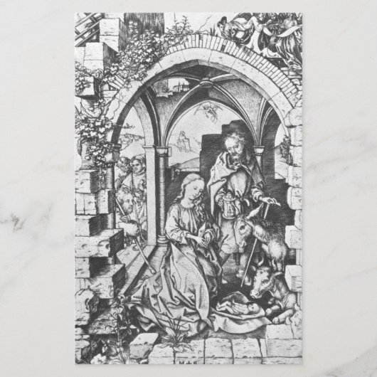 Die Geburt Jesu (von Martin Schongauer) Briefpapier (Vorderseite)
