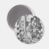 Die Geburt Jesu (von Martin Schongauer) Magnet (Vorderseite/Rückseite)