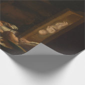 Die Geburt Jesu, Weihnachten, in der Nacht Geschenkpapier (Ecke)