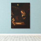 Die Geburt Jesu, Weihnachten, in der Nacht Leinwanddruck (Insitu (Holzboden))