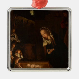 Die Geburt Jesu, Weihnachten, in der Nacht Ornament Aus Metall
