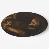 Die Geburt Jesu, Weihnachten, in der Nacht Pappteller (Schrägansicht)