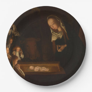 Die Geburt Jesu, Weihnachten, in der Nacht Pappteller