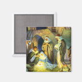 Die Geburt Jesu Weihnachtsmagneten Magnet (Vorderseite/Rückseite)