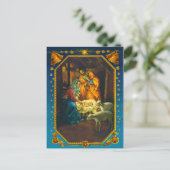 Die Geburt, Maria, Joseph und der Baby Jesus Postkarte (Stehend Vorderseite)