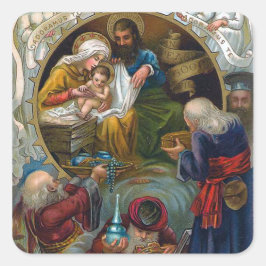 "Die Geburt" Quadratischer Aufkleber