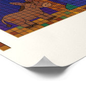Die Geburt — Rubiks Cube-Mosaik Poster (Ecke)