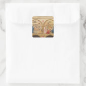Die Geburt und die Bewunderung der Magi Quadratischer Aufkleber (Tasche)